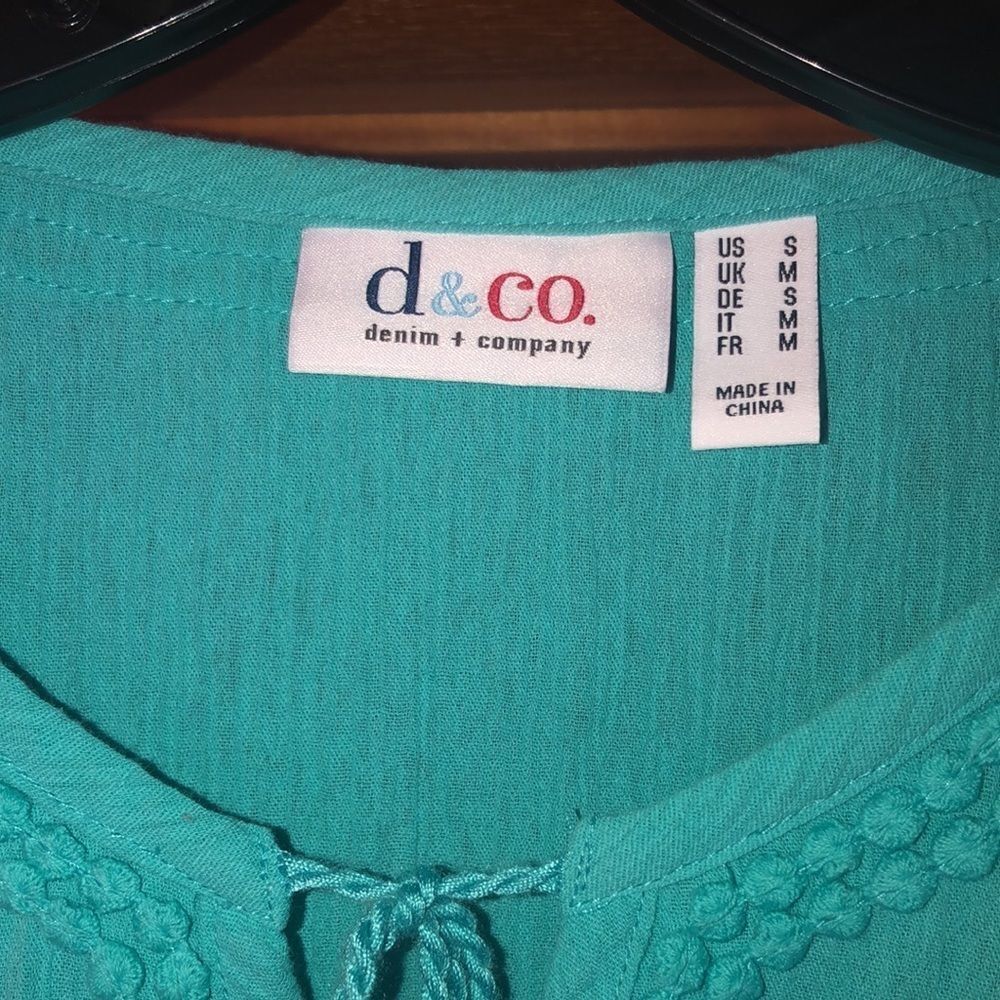 NWOT Womens Small Denim & Co Boho Style Blouse - Picture 2 of 7